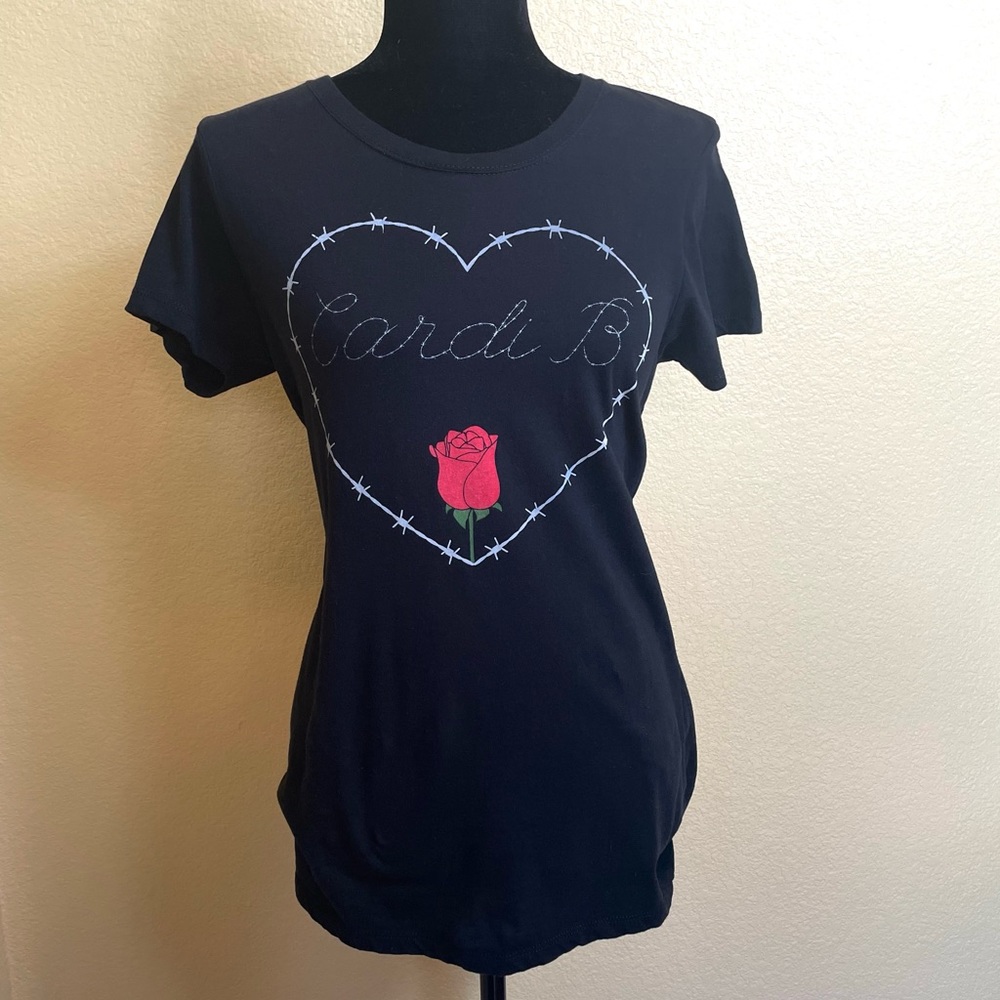 Cardi B heart and rose T-Shirt